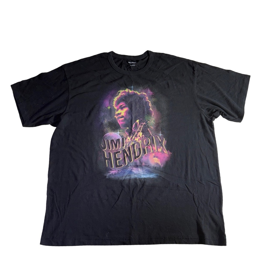 Old Navy Jimi Hendrix Graphic T-Shirt Mens XL‎ Black Psychedelic Rock Band-2026